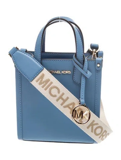 Pre-owned Michael Kors Leather Shoulder Bag In Blue