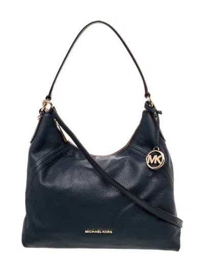 Pre-owned Michael Kors Leather Shoulder Bag In Blue