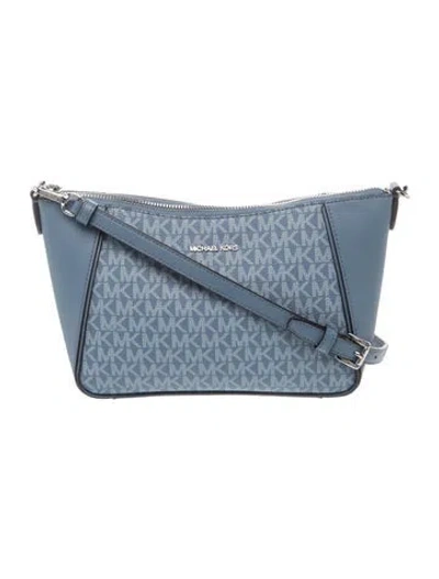 Pre-owned Michael Kors Leather Shoulder Bag In Blue