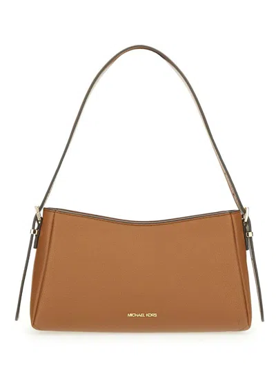 Michael Kors Leather Shoulder Bag In Brown