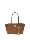 Michael Kors Brown Calf Leather Bos Taurus Shoulder Bag In Brown
