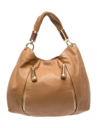 Pre-owned Michael Kors Leather Shoulder Bag In Brown