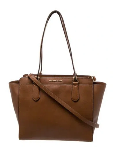 Pre-owned Michael Kors Leather Shoulder Bag In Brown