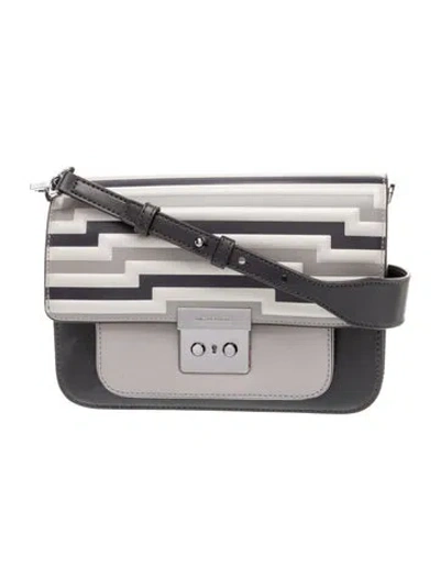 Pre-owned Michael Kors Leather Shoulder Bag In Gray