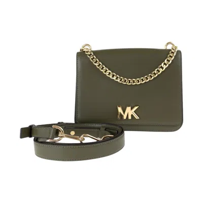 Michael Kors Leather Shoulder Bag In Green