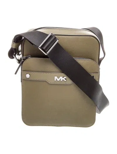 Pre-owned Michael Kors Leather Shoulder Bag In Green