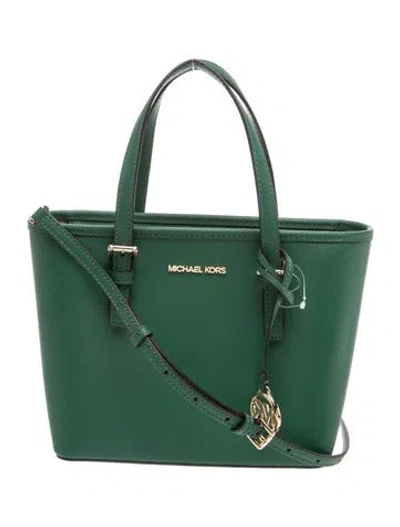 Pre-owned Michael Kors Leather Shoulder Bag In Green