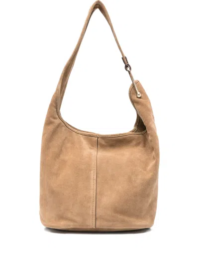 Michael Kors Leather Shoulder Bag In Neutral