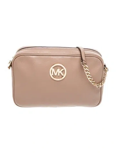 Pre-owned Michael Kors Leather Shoulder Bag In Neutral