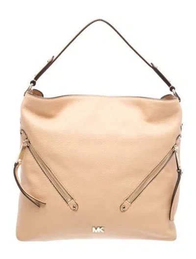 Pre-owned Michael Kors Leather Shoulder Bag In Neutral