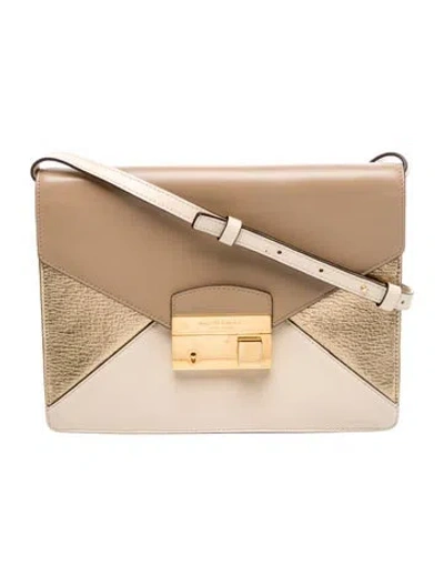 Pre-owned Michael Kors Leather Shoulder Bag In Neutral