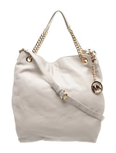 Pre-owned Michael Kors Leather Shoulder Bag In Neutral
