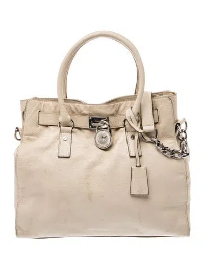Pre-owned Michael Kors Leather Shoulder Bag In Neutral