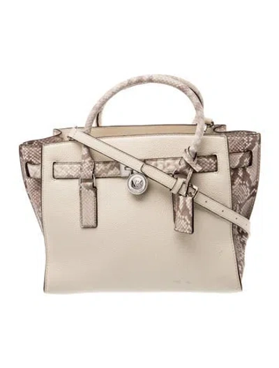 Pre-owned Michael Kors Leather Shoulder Bag In Neutral