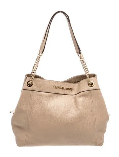 Pre-owned Michael Kors Leather Shoulder Bag In Neutral