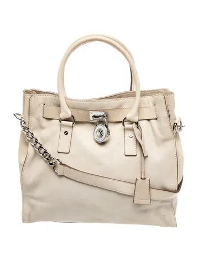 Pre-owned Michael Kors Leather Shoulder Bag In Neutral