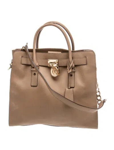 Pre-owned Michael Kors Leather Shoulder Bag In Neutral