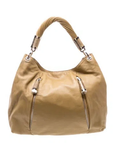 Pre-owned Michael Kors Leather Shoulder Bag In Neutral