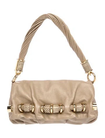 Pre-owned Michael Kors Leather Shoulder Bag In Neutral