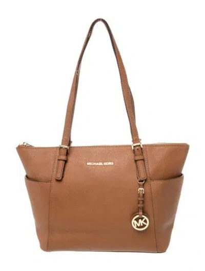 Pre-owned Michael Kors Leather Shoulder Bag In Neutral