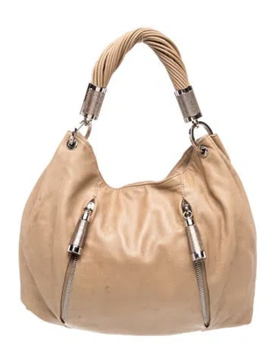Pre-owned Michael Kors Leather Shoulder Bag In Neutral