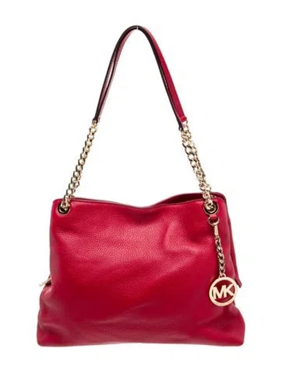 Pre-owned Michael Kors Leather Shoulder Bag In Orange