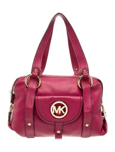 Pre-owned Michael Kors Leather Shoulder Bag In Pink