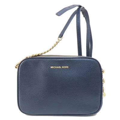 Pre-owned Michael Kors Leather Shoulder Bag () In Blue
