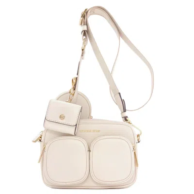 Pre-owned Michael Kors Leather Shoulder Bag () In White