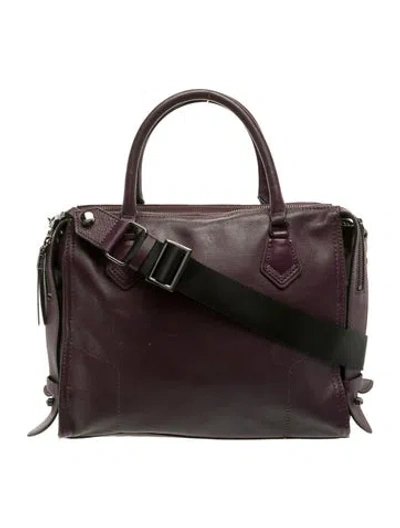 Pre-owned Michael Kors Leather Shoulder Bag In Purple