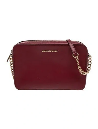 Pre-owned Michael Kors Leather Shoulder Bag In Purple