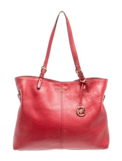 Pre-owned Michael Kors Leather Shoulder Bag In Red