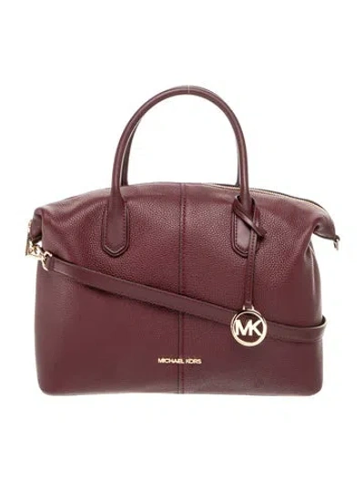 Pre-owned Michael Kors Leather Shoulder Bag In Red