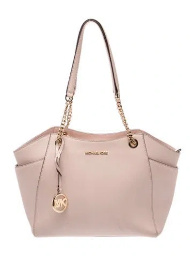 Pre-owned Michael Kors Leather Shoulder Bag In Red