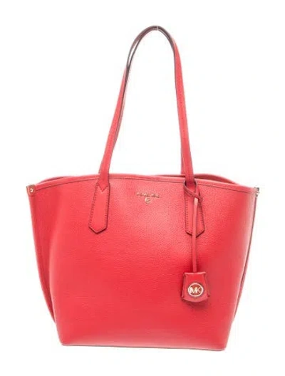Pre-owned Michael Kors Leather Shoulder Bag In Red