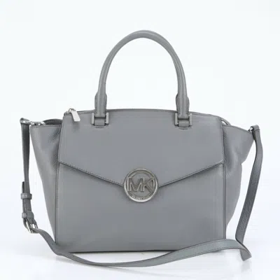 Pre-owned Michael Kors Leather Shoulder Bag Tote Bag () In Gray
