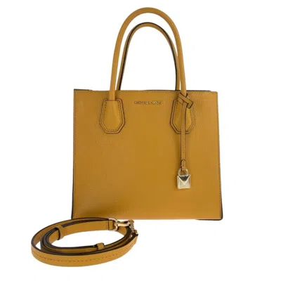 Pre-owned Michael Kors Leather Shoulder Bag Tote Bag () In Yellow