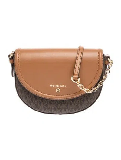 Pre-owned Michael Kors Leather Shoulder Bag W/ Tags In Brown