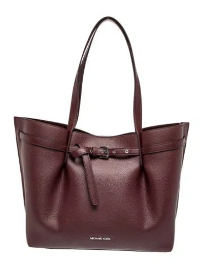 Pre-owned Michael Kors Leather Shoulder Bag W/ Tags In Burgundy