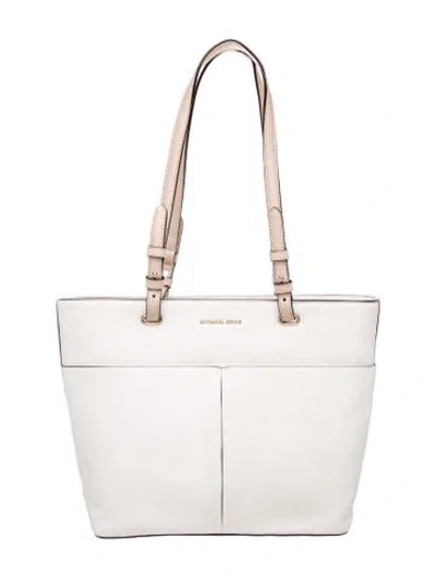 Pre-owned Michael Kors Leather Shoulder Bag In White