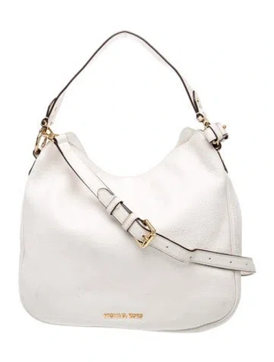 Pre-owned Michael Kors Leather Shoulder Bag In White