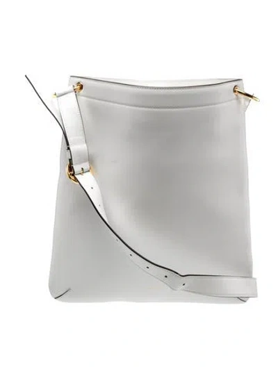 Pre-owned Michael Kors Leather Shoulder Bag In White