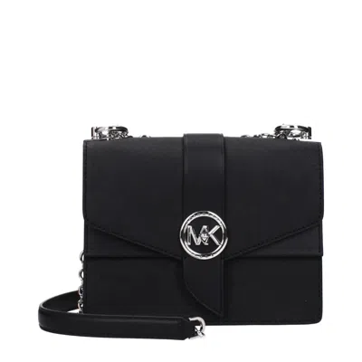 Michael Kors Leather Shoulder Women's Bag In Black