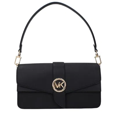 Michael Kors Leather Shoulder Women's Bag In Black
