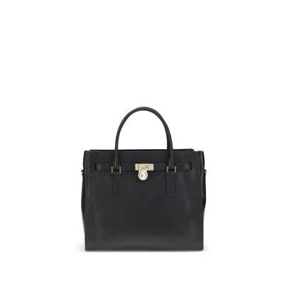 Michael Kors Leather Shoulder Bag In Black