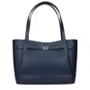 Michael Kors Blue Leather Shoulder Bags In Blue