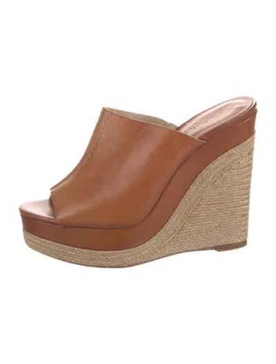 Pre-owned Michael Kors Leather Slides In Brown