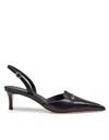 Michael Kors Lena Slingback In Black Leather In Black