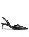 Michael Kors Lena Slingback In Black Leather In Black