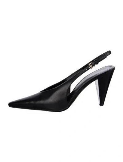 Pre-owned Michael Kors Leather Slingback Pumps In Black